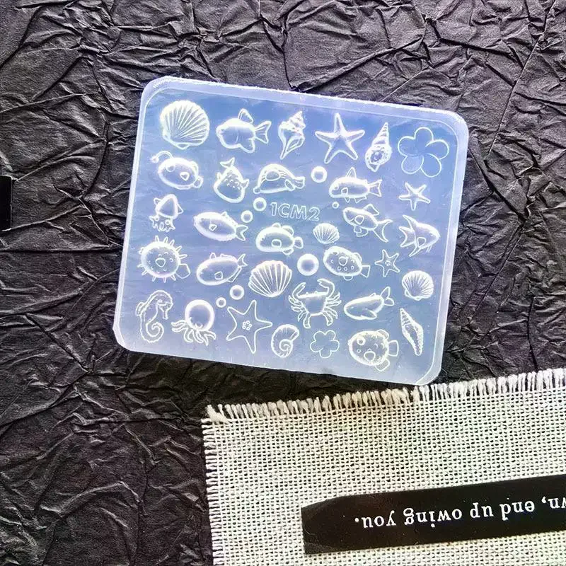 Nail Mold Summer Ocean Silicone 3D Gel Manicure Conch Seashell Starfish Reusable Template Stencils