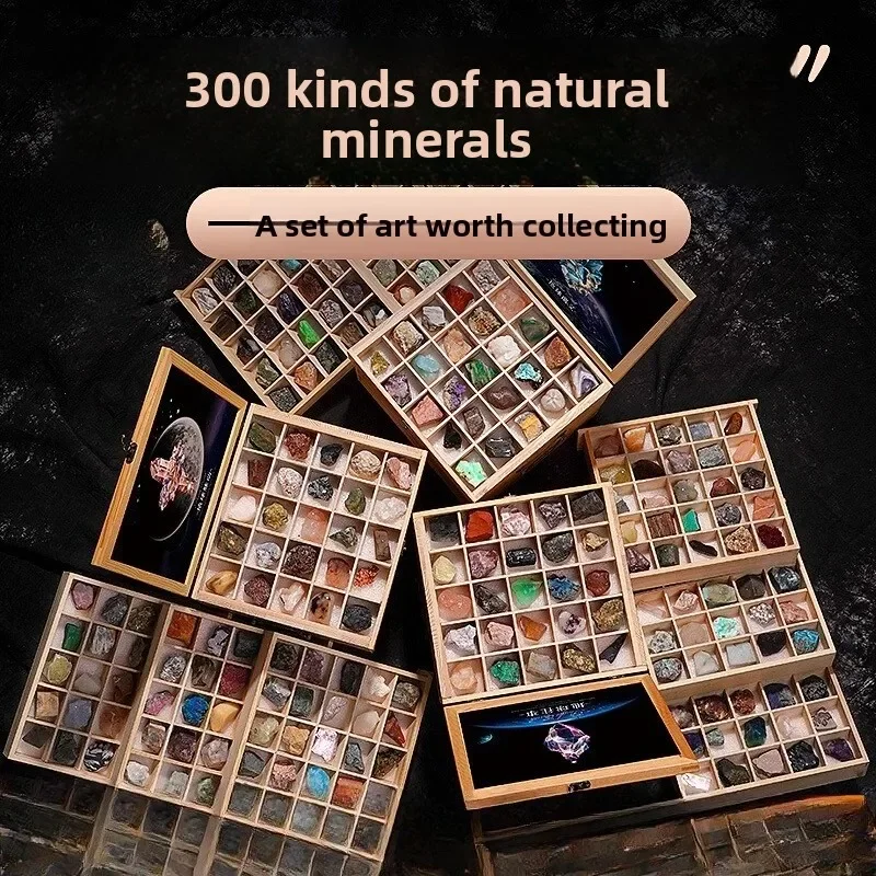 

Crystal rough stone specimen set, stone agate stone ornament