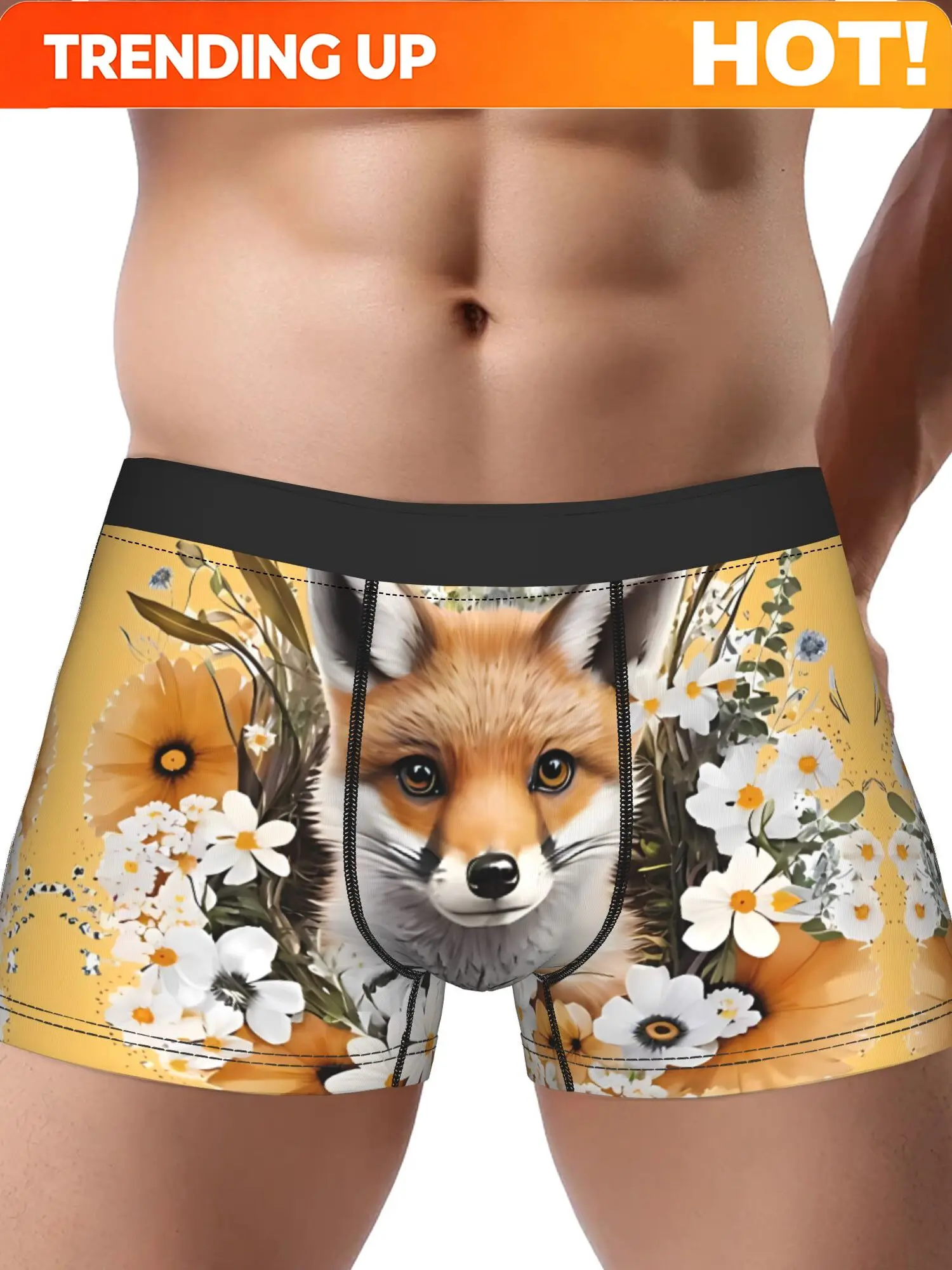 Red Fox Men Underwear Printed Boxer Briefs
