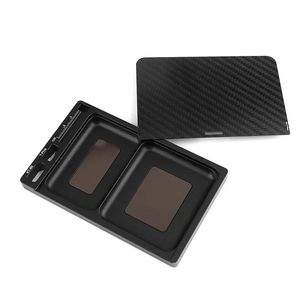 

RC Repair Magnetic Screw Tray, Compact Aluminum Alloy Storage Dish With Integrated Measurement For Model Hobby Tools