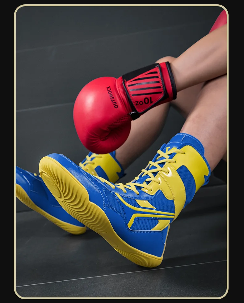 Professional Men's Boxing Shoes Women's Branded Fighting Shoes Professional Wrestling Boots Men's Slip Resistant Sneakers