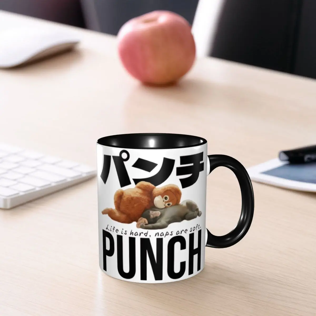 Sad Monkey Punch Meme With An Orange Toy Merch Coffee Mugs Novelty Cup Gifts For Woman Man - view 6