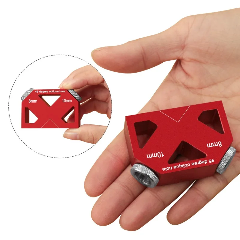 45° Angled Drilling Jig Dowel Locator Centering Guide for Panel Splicing Processing