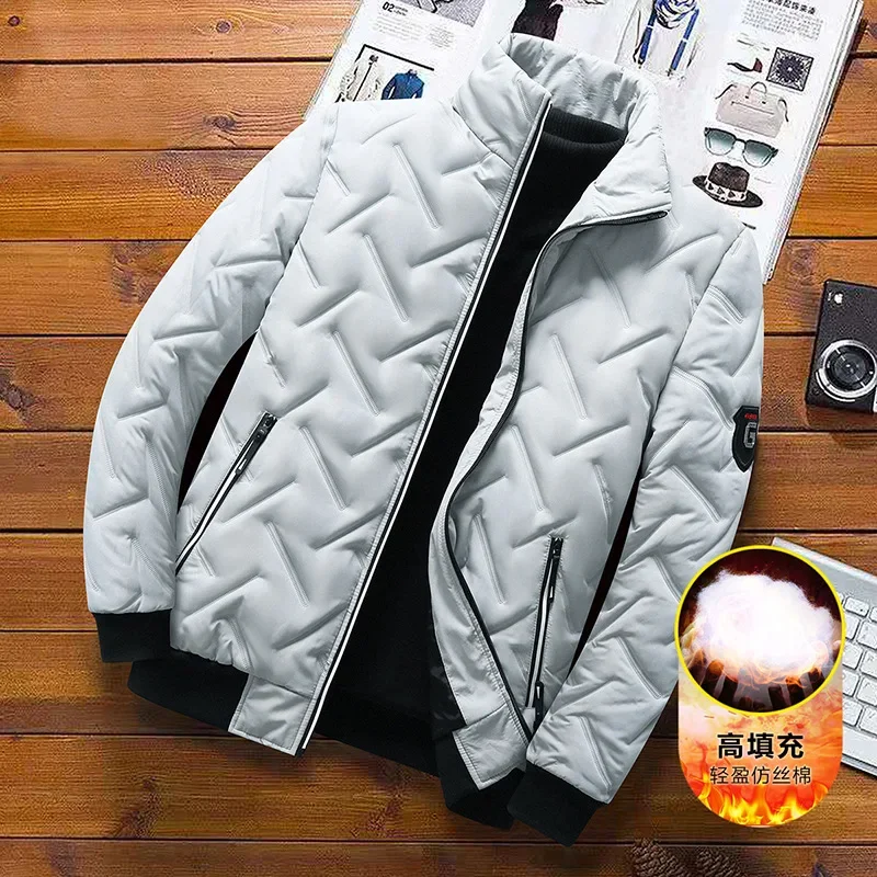 Koreaanse Mode Jack Heren Opstaande Kraag Pure Kleur Heren Streetwear Casaul Jacket Outwear Jas Mannen Slim Fit Jassen 2023 Gloednieuw