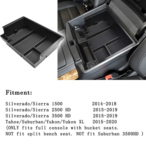 Для 2014-2016 2017 2018 Chevy Silverado/GMC Sierra 2015-2020 Tahoe/Suburban & GMC Yukon/Yukon XL лоток-органайзер на центральной консоли
