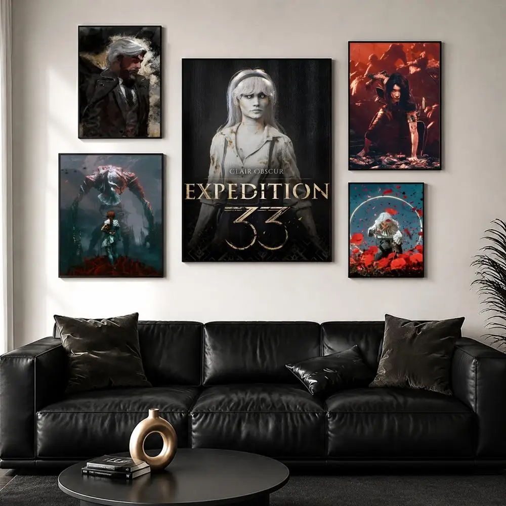 C-Clair O-Obscur E-Expedition 33 Poster Perfect Sticker Self Adhesive for Office Home Theater Wall Art Decor Fancy Gift