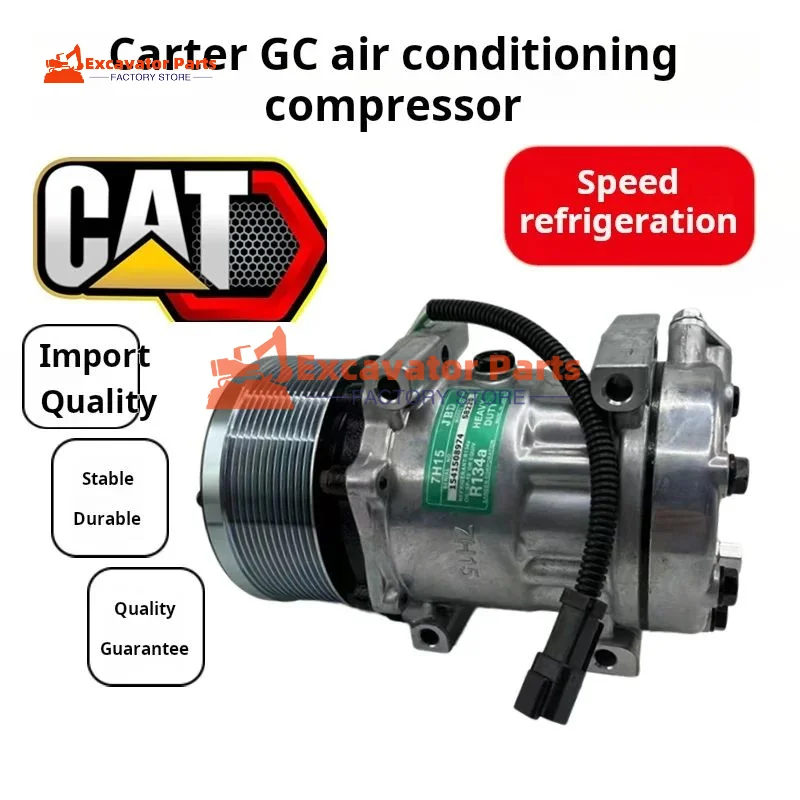 For Caterpillar CAT CAT312D2GC 313D2GC 312 313 318D2 Air conditioning compressor cold air pump Excavator Parts