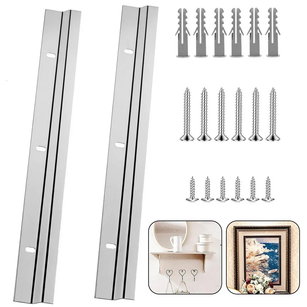 

2pcs Z-Clamps For Hanging Frame Hooks Hanging Rail For Pictures Artwork Frame Home Utility Power Tool Accessories
