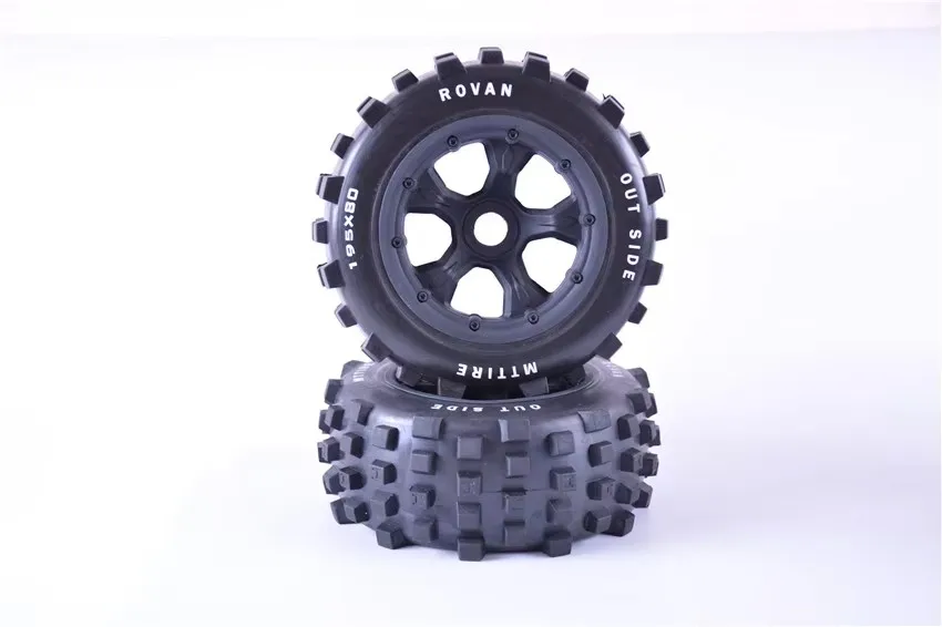 Sterke grip Off-road band met groot loopvlak voor KM ROVAV HPI Baja 5T 5SC Traxxas x-maxx LOSI 5IVE-T DBXL 195*80MM