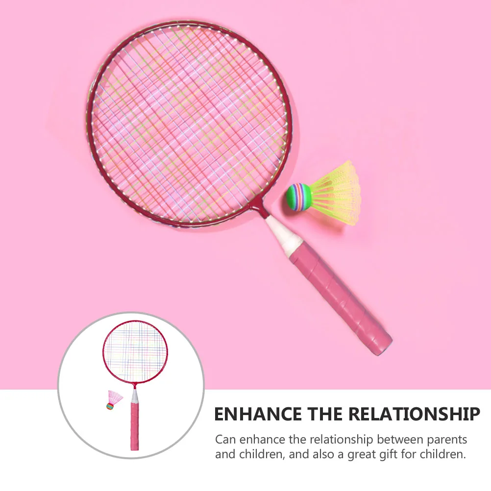1Set Children Badminton Racket Set Lightweight Outdoor Sports Leisure Anti-Skid Handle Kids Badminton Rackets Kids Sports Toy