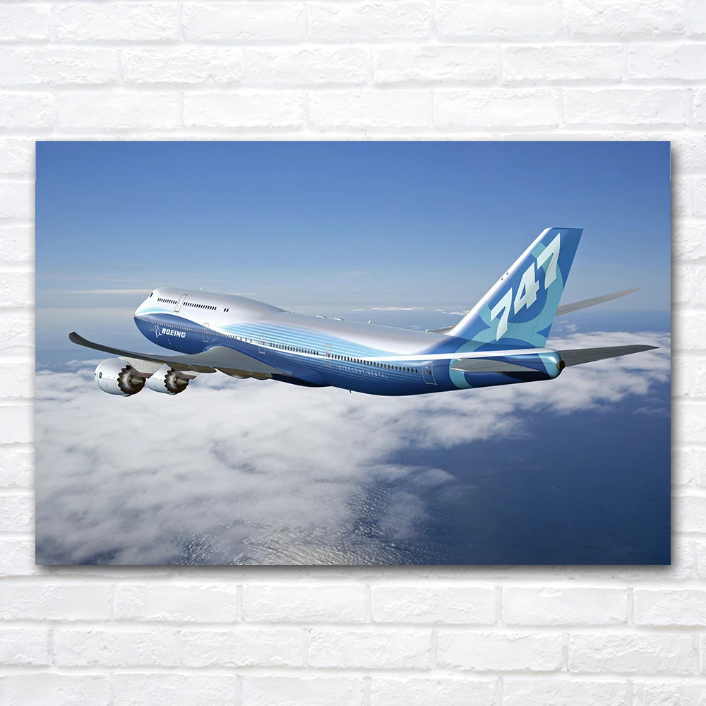 Aircraft 747-8 in Flight Posters And Prints Wall Art Decorative Airplane Canvas Painting For Living Room Home Decorative Picture