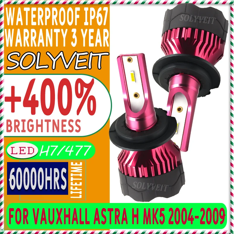 

60000-Hour Lifespan All-Weather Long-Distance Headlight Low Beam Lights For Vauxhall Astra H mk5 2004 2005 2006 2007 2008 2009