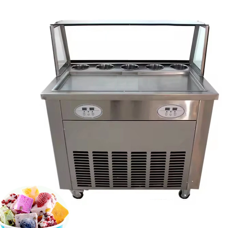 

Ce Certified Thai Fried Ice Cream Roll Machine, Square Pot Commercial Stir Fried Yogurt Machine