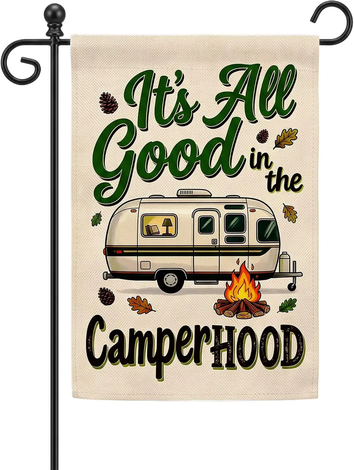 Funny Garden Flag 12x18 Inch Double Sided, Thick Fade Resistant Burlap Yard Flag for Outside Camper, It's All Good in th yyi