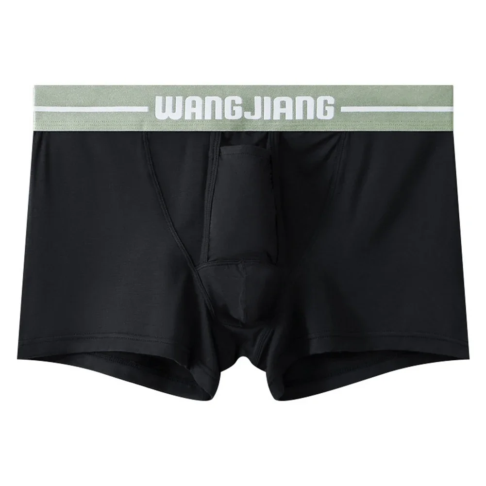 Mens Sexy Middle Waist Underwear Separate Pouch Shorts Trunks Briefs Breathable Underpants Thin Seamless Panties Hombre