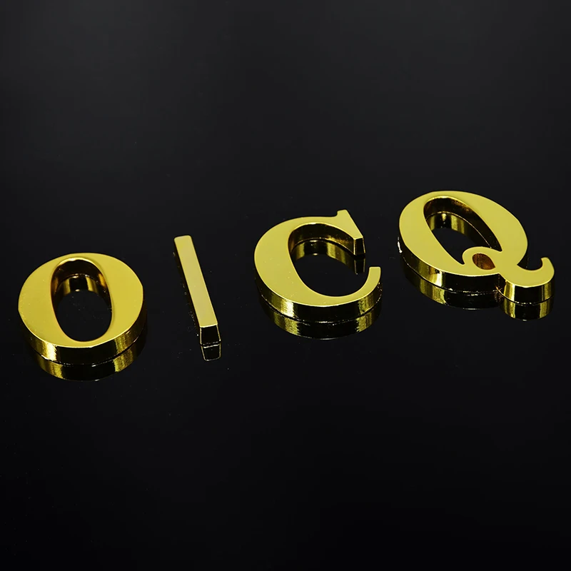 DIY 5*3cm Letters Numbers Alphabet Metal Emblem for All Cars Game Over Trunk Fender Nameplate Logo Sticker