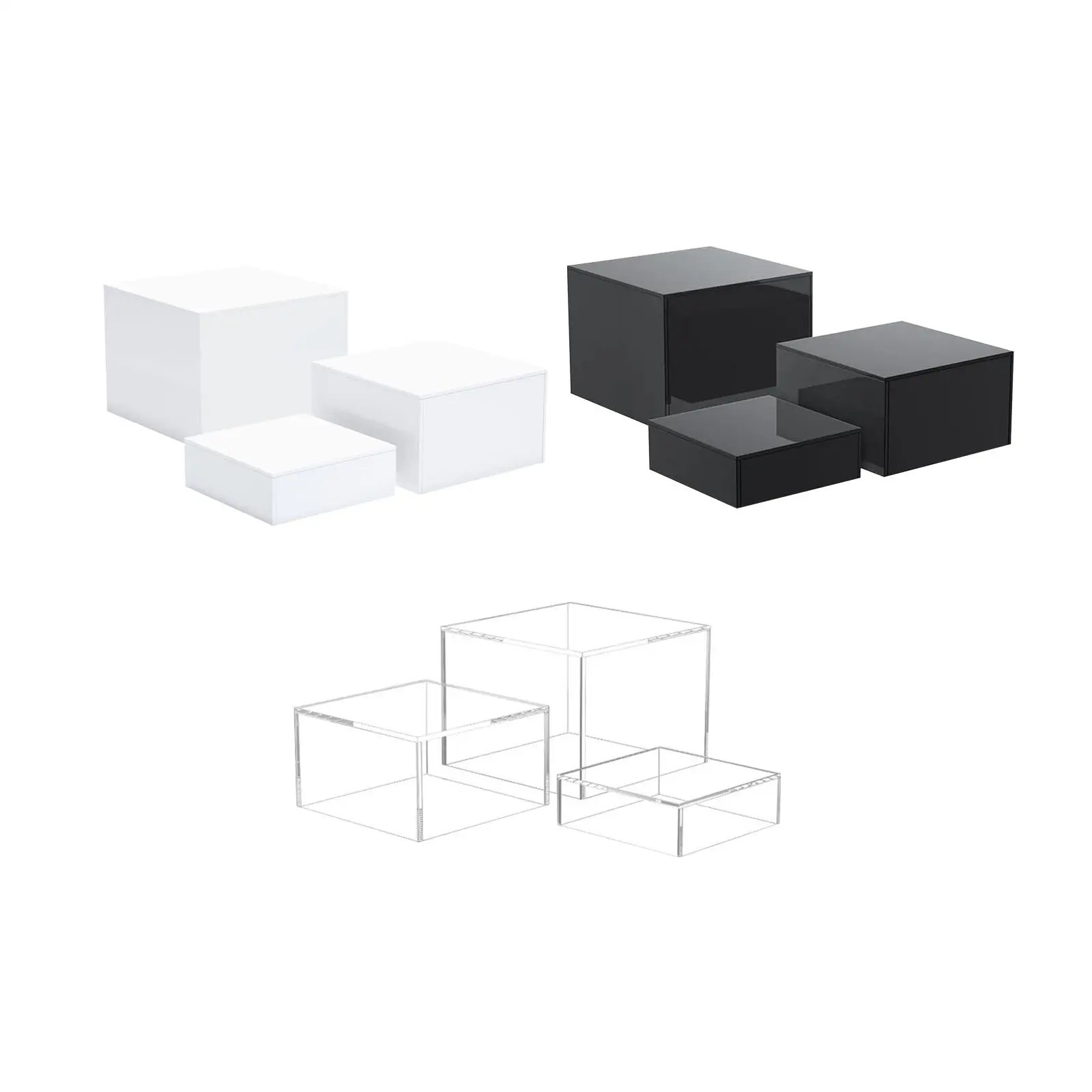3Pcs Buffet Risers Multifunctional Dessert Table Display Set for Figures Birthday Party Collectibles Art Exhibitions Catering