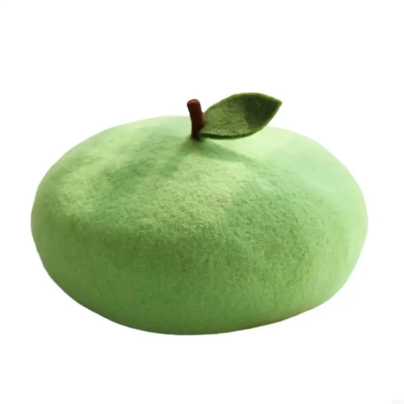 QXND Decorative Round Hat with Fruit Top Detail Outdoor Hat for Daily Looks