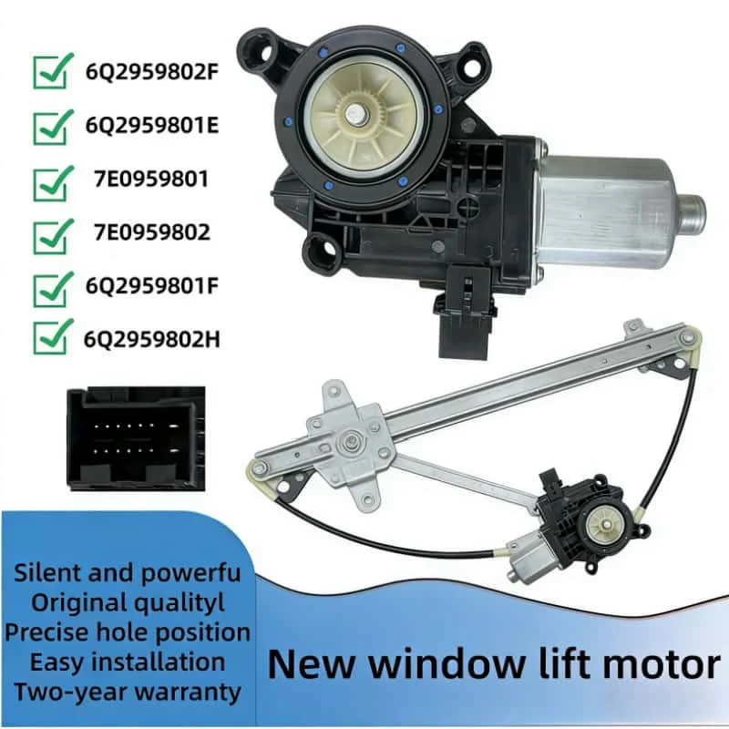 Image of Für VW Transporter T5 T6 Polo Skoda Fabia Roomster Fensterheber-Motor 6Q2959802F 6Q2959801E 7E0959801 7E0959802 6Q2959801F 6Q2959802H