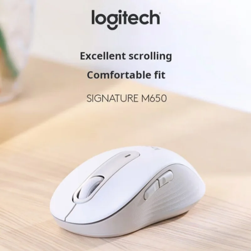 Original Logitech Signature M650 Wireless Silent Mouse Bluetooth Logi Bolt Dual Mode 5 Programmable Buttons Ergonomic Office