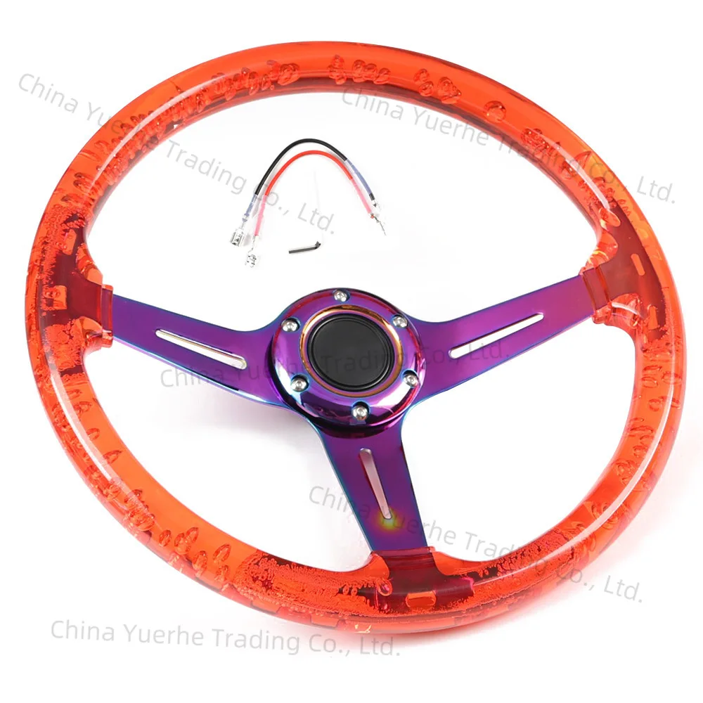 

Acrylic transparent bubble steering wheel racing racing modified general motors steering wheel racing steering gear