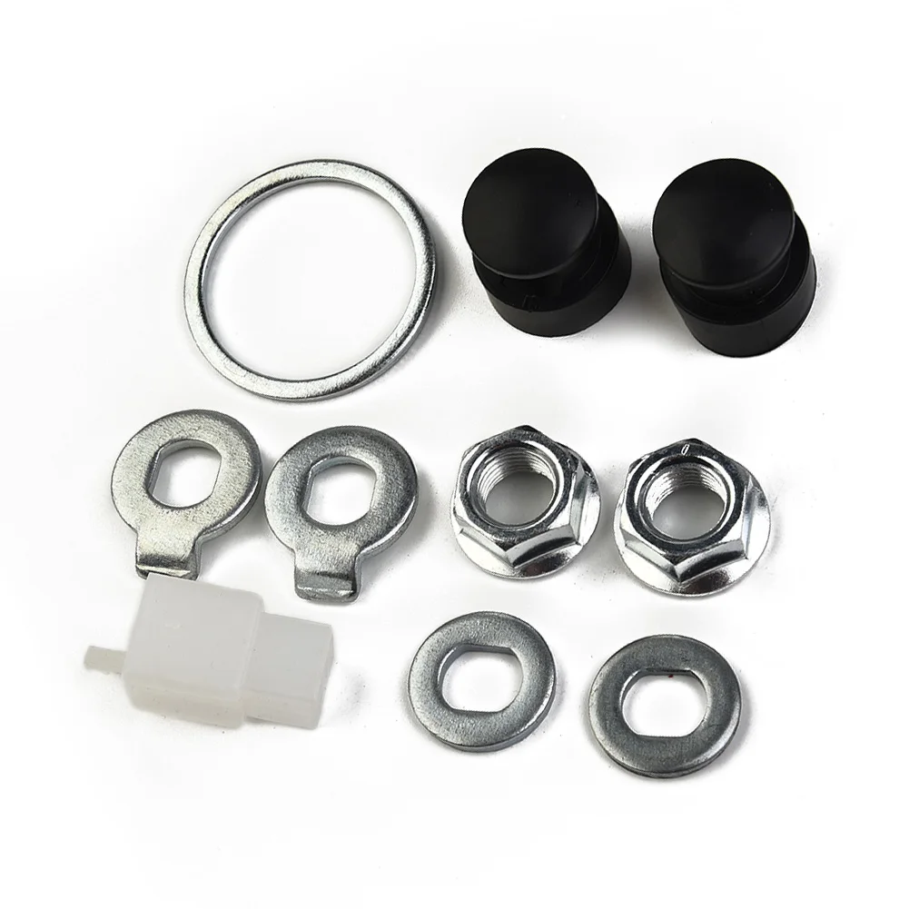 

Replacement Axle Hardware Kit For E-bikes With For M14 Lock Nut Support Including Lock Washers Spacers And Rubber Nut Covers