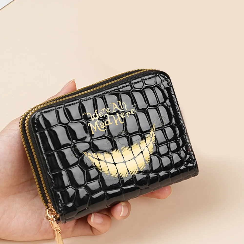 carteira-feminina-de-couro-pu-alice-no-pais-das-maravilhas-com-ziper-duplo-porta-cartoes-de-credito-curto-e-moderno-com-grande-capacidade-e-porta-moedas