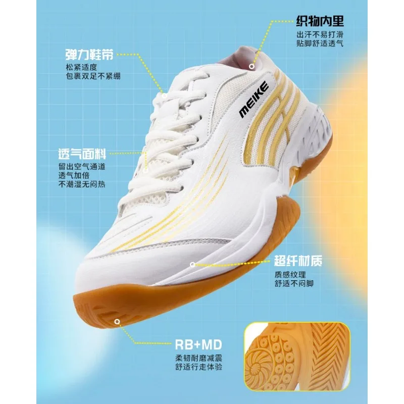 

Classic Brand Unisex Professional Table Tennis Shoe Top Quality Wearable Badminton Gym Shoe Designer Anti Slip Indoor Court Shoe