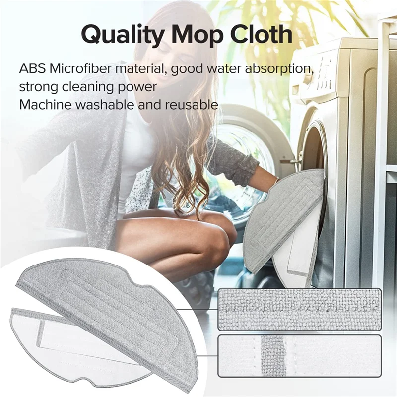 M14K-Washable Mop Cloth, Disposable Rag& Replacement Parts For Roborock S7 Maxv Ultra/S7 Robot Vacuum Cleaner Accessories