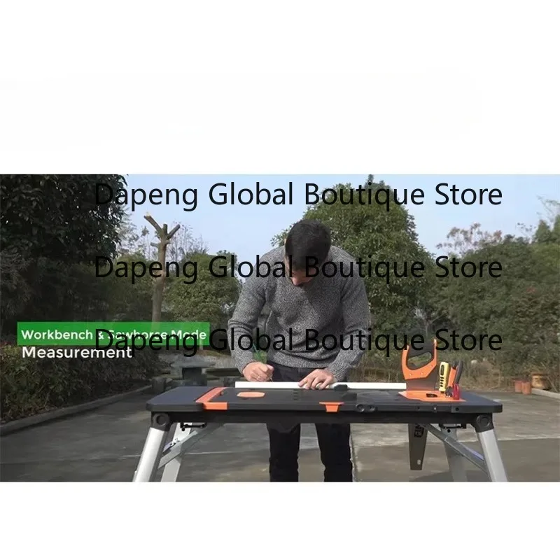 Seven In One Foldable Multi Function Workbench DIY Maintenance Platform Cargo Hand Trolley Under Vehicle Support Stand