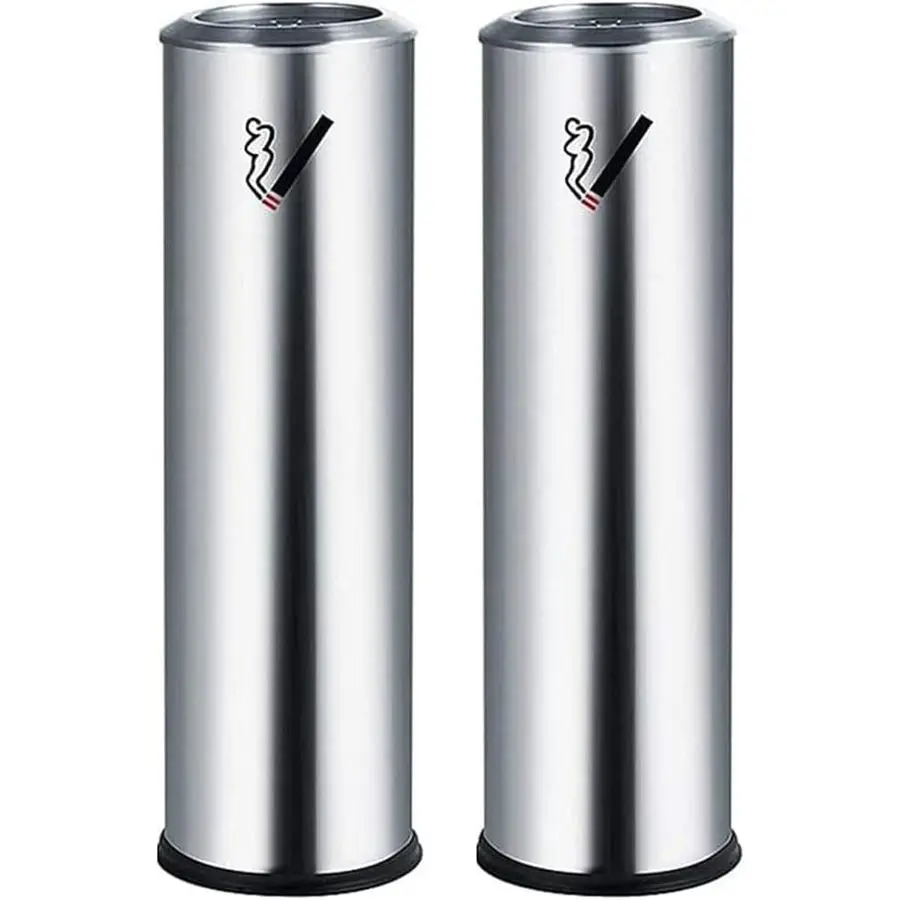 

Standing Ashtray Outdoor for Patio Tall Outside Ashtrays for Cigarette Butt Receptacle Disposal Commercial Metal Cigar Ash Tray