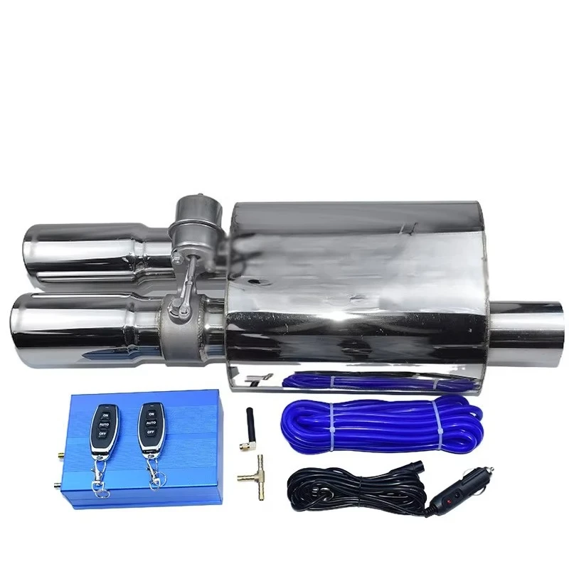

Universal Stainless Steel Remote Control Muffler Pump Exhaust Pipes Pneumatic Vacuum Valve Exhaust Controller Set