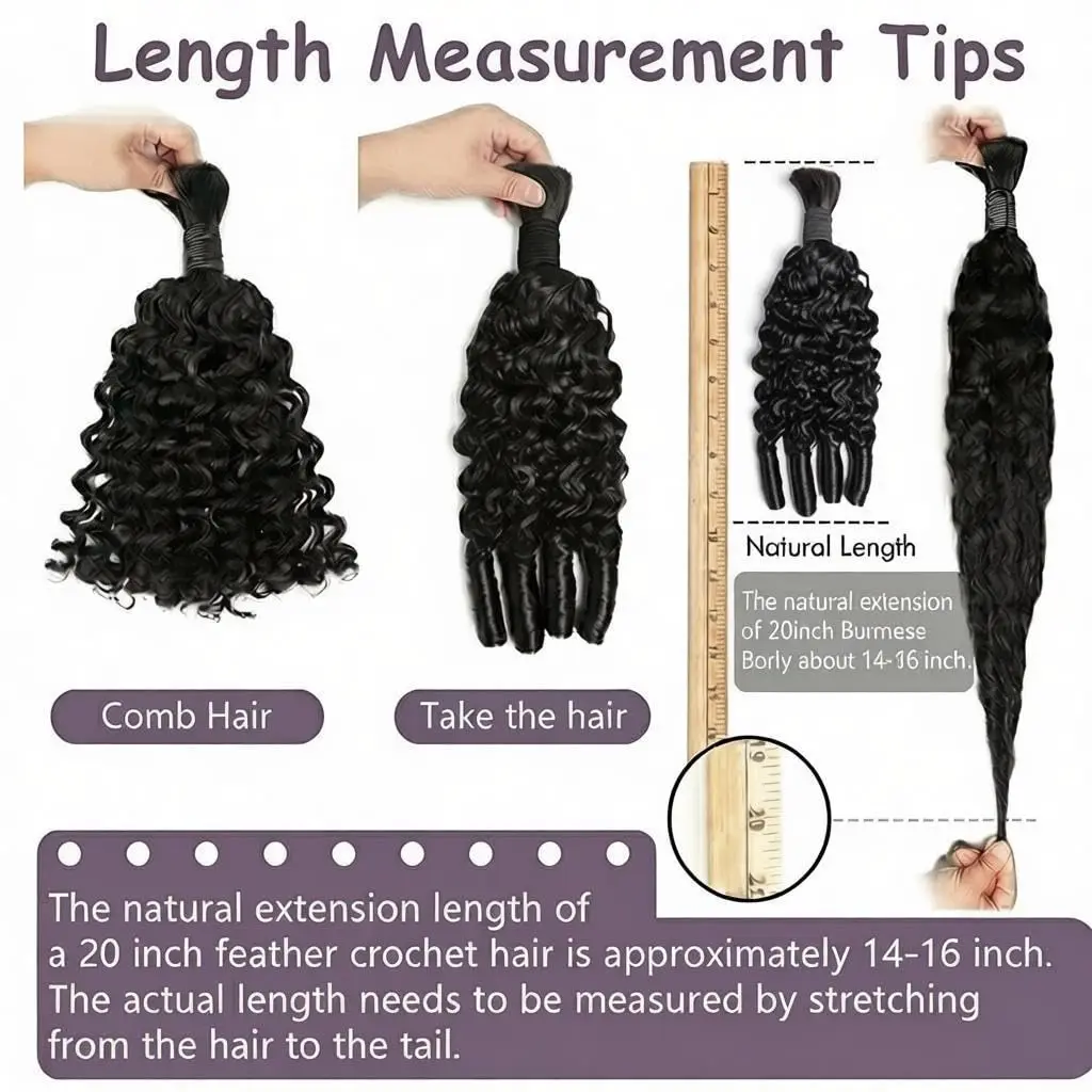 Human Braiding Hair For Boho Braids Burmese Curly Bundles Human Hair For Bohemian Knotless Braids For Black Women Natural Black - Image 4