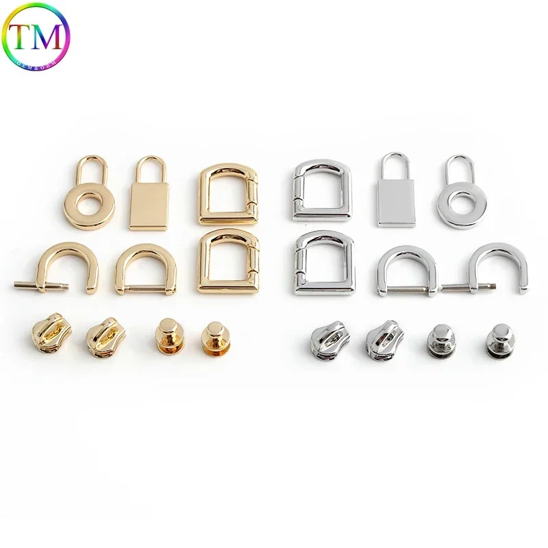 Gold Silver Metal Turn Lock Push Clasp Twist Fashion Swivel Clasp Lock Buckle For A Set Of Locks Craft Bag Hardware Accessories