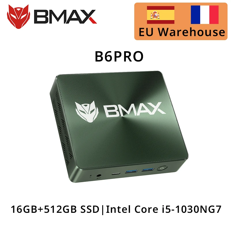 BMAX B6 Pro Mini PC, Intel Core i5-1030NG7 up to 3.5GHz, 16GB LPDDR4 512GB SSD 2*HDMI 3*USB3.0 Wi-Fi 5 Windows 11 Pro