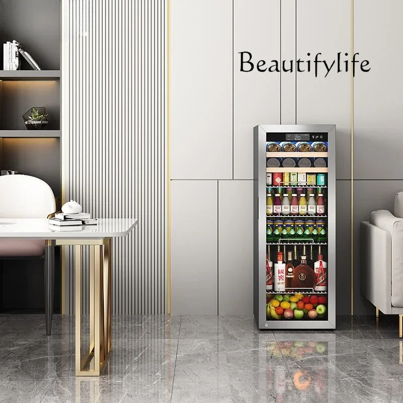 Temperature Wine Cabinet Household Business Living Room Ice Bar Tea Refrigerator Foreign Wine Cabinet Fruit Drink Fresh Cabinet