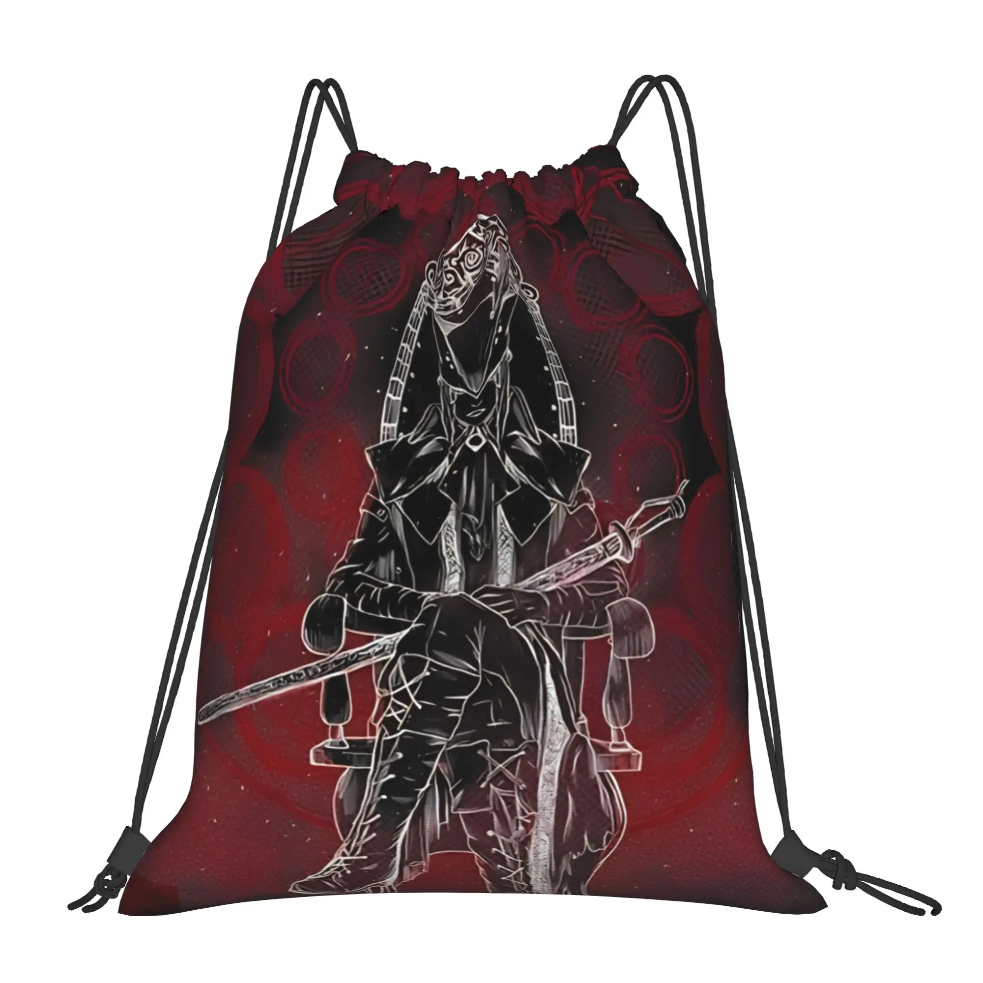 Bloodborne vintage  Portable Travel Riding Gym Drawstring Storage Sporty Backpacks