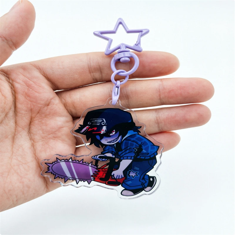 HABIT 2.25” Keychain Everymanhybrid Horror Cartoon Figure Acrylic Keyring Collectible Gift for Fans