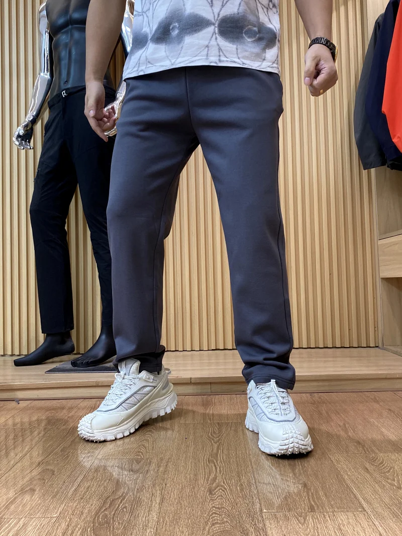 

Высококачественные спортивные мужские повседневные брюки на подкладке, прямые брюки, уличные, с эластичной резинкой на талии, удобные, дышащие, осень-зима