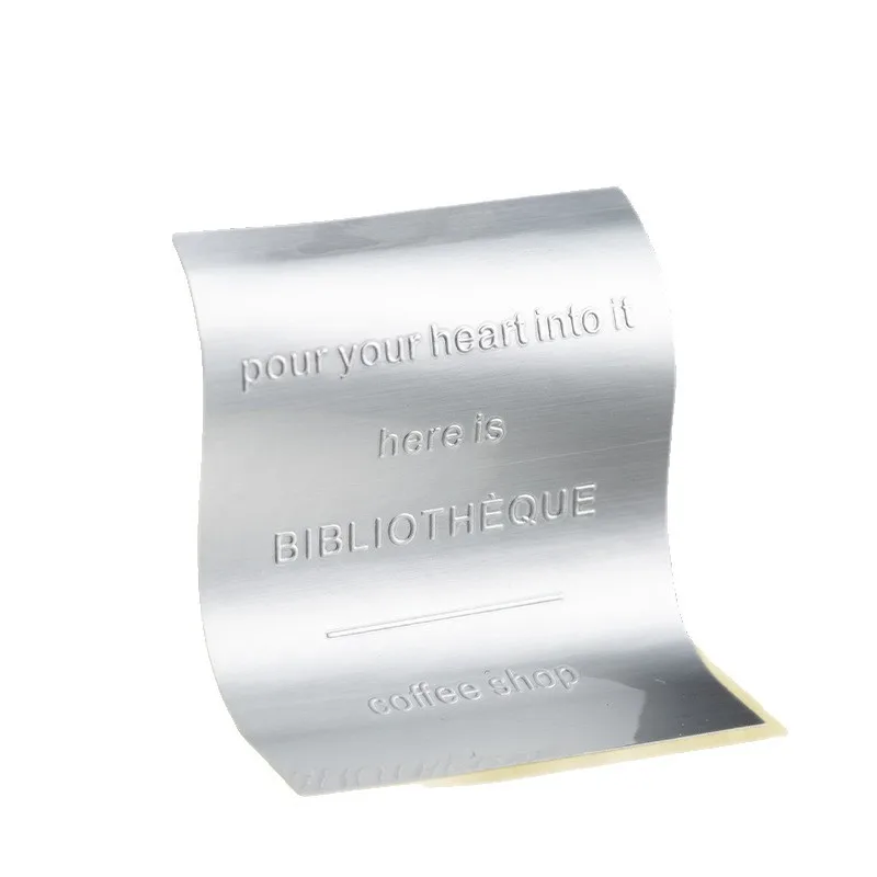 ملصقات مخصصة مقاومة للماء والزيت ومقاومة لدرجات الحرارة العالية من الفضة والذهب ذاتية اللصق #3