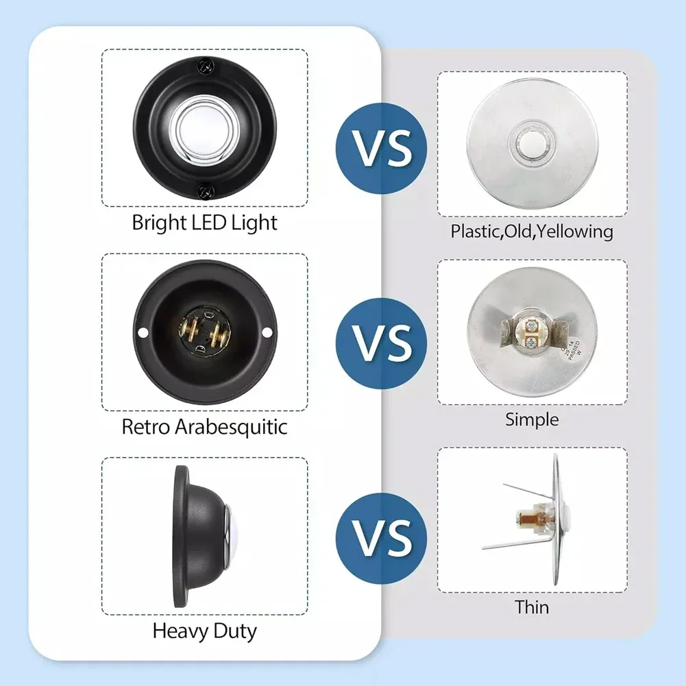 Waterproof Metal Doorbell Push Button Round Metal Doorbell Push Button Classic Design Easy Installation LED Light