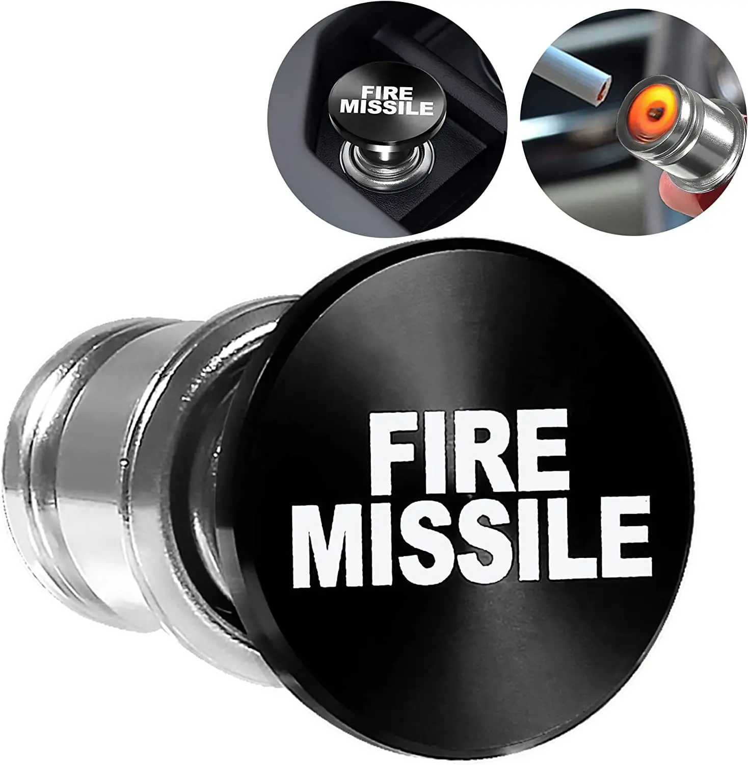 Allume-cigare Laguna en aluminium anodisé, 12 V, bouton de missiles de feu, remplacement de voiture, convient à la plupart des véhicules