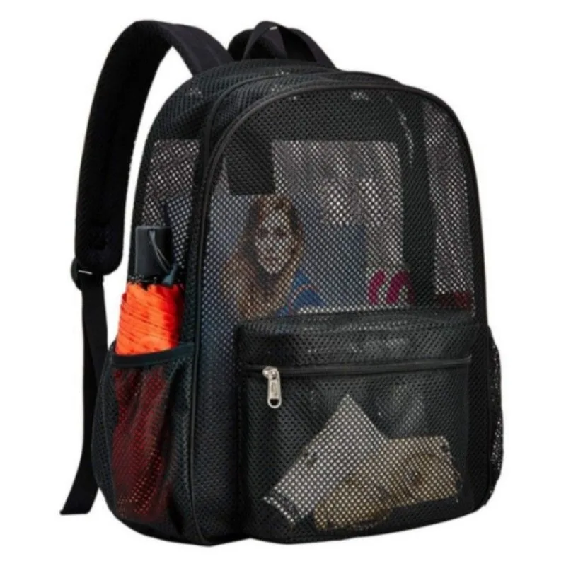 Women's Mesh Breathable Backpack Portable Hollow Casual Outdoor Travel Storage Bag
