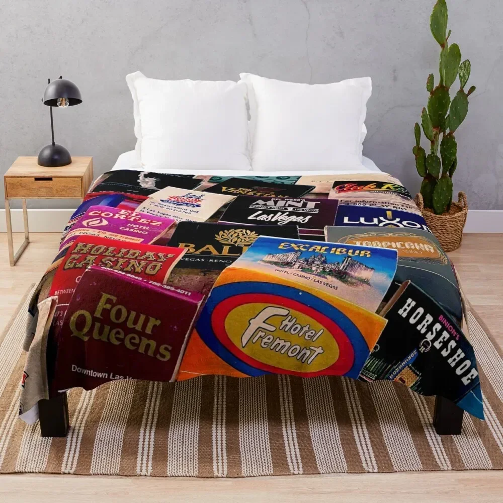 Las Vegas Lights Throw Blanket funny gift Quilt warm for winter Blankets