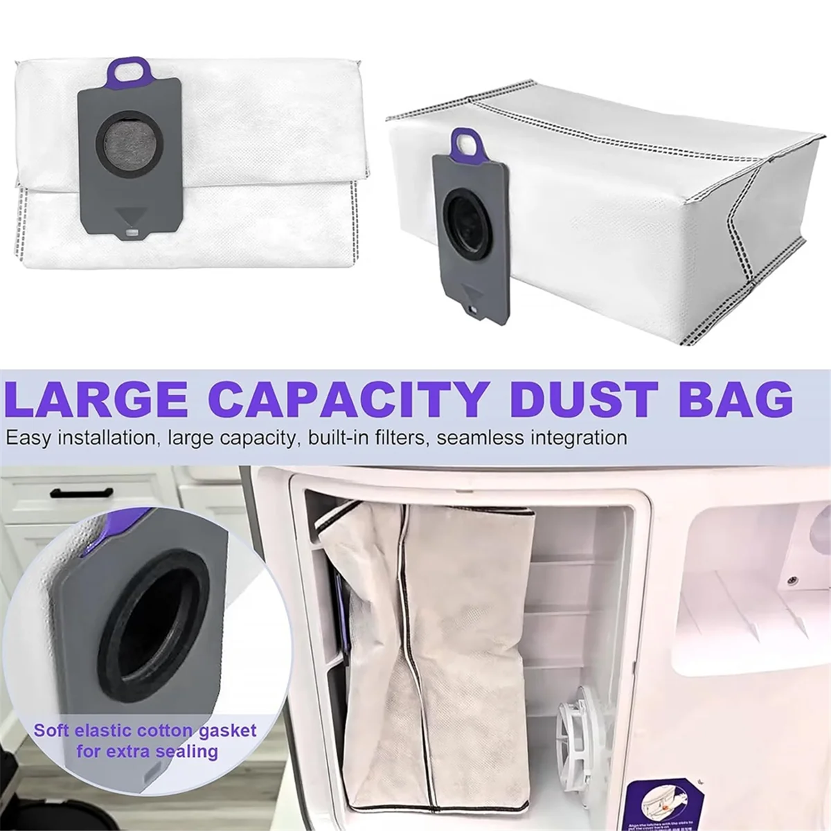 N18R 62PCS Brush Filter Dust Bag and Mop Cloth Kit for Freo Z Ultra YJCC017 Vacuum Cleaner Accessories Replacement