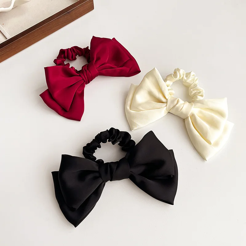 Solid color bow Hair tie Hair Accessories for Women