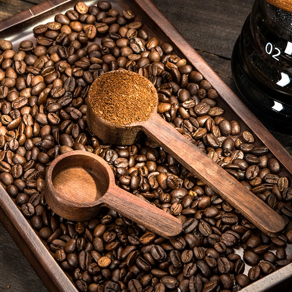 

1Pcs Coffee Measuring Scoop Black Walnut Wood Kitchen Measure Spoon Powder Measure Tool Measuring Spoon Wood Spoons