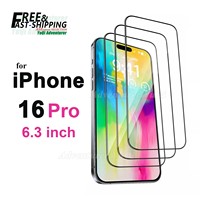 Screen Protector For iPhone 16 Pro 6.3 inch, Tempered Glass HD Crystal  9H Anti Scratch Case Friendly Mica High Aluminum