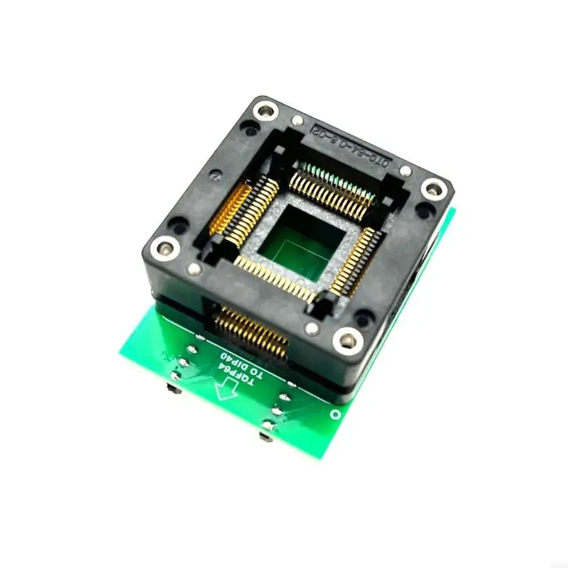 

TQFP64-08 Socket for Embedded Systems Development and Production Testing Needs