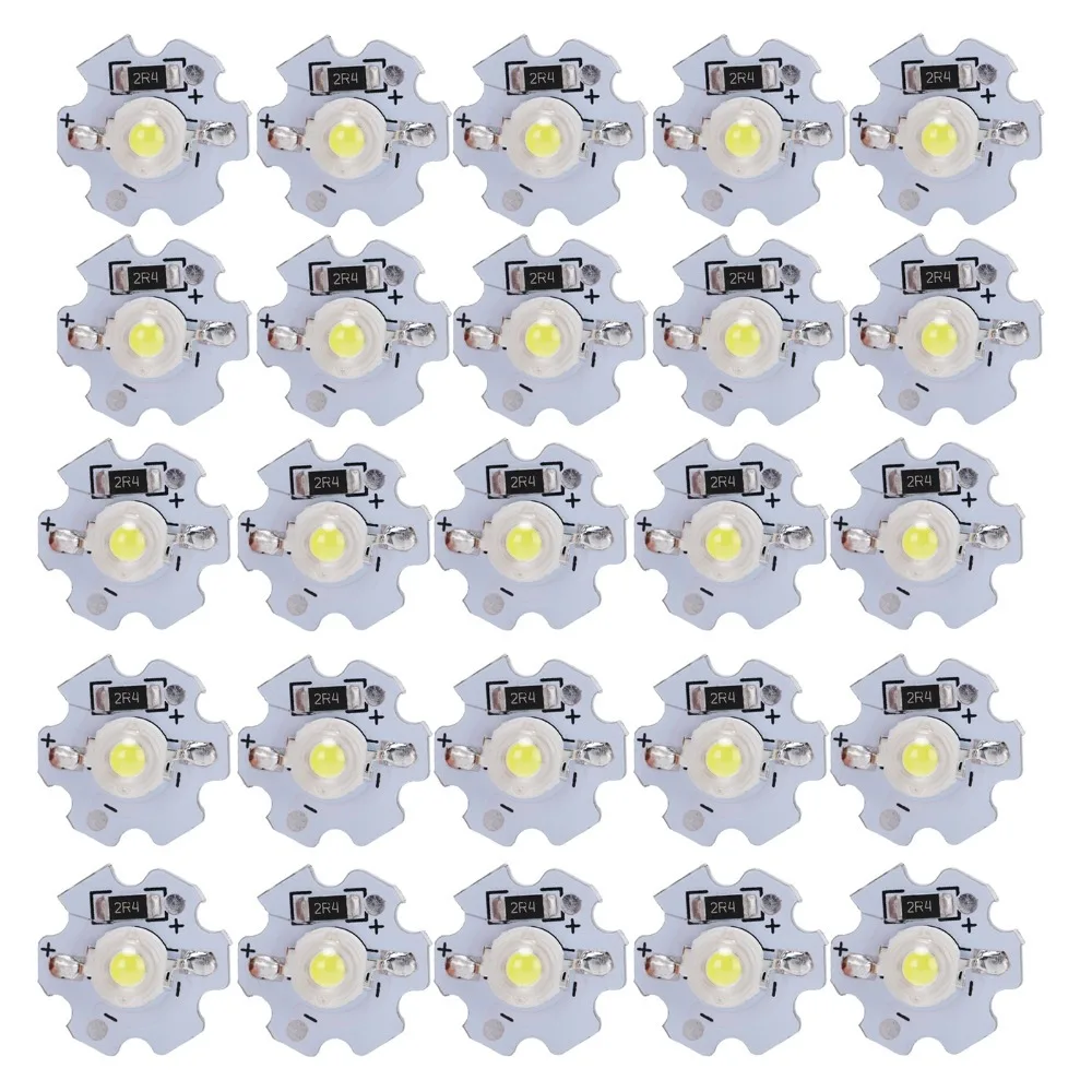 

25pcs Replace 3W LED Lamp Beads 5V Aluminum High Power LED LED Chip Bulb DIY Lighting Fixtures